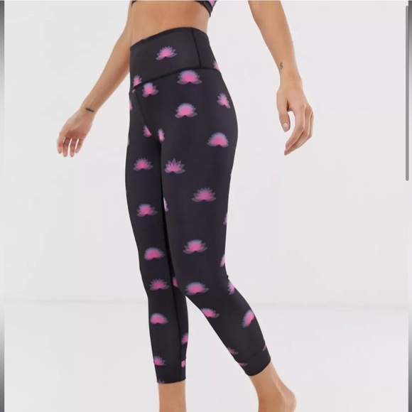 Free People Movement Women’s High Waisted Lotus Print Leggings Size Small - Picture 1 of 11